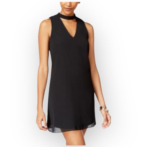 BCX Dresses & Skirts - BCX Juniors Mock-Neck Cutout Shift Dress Black Size Small (NWT) - P88